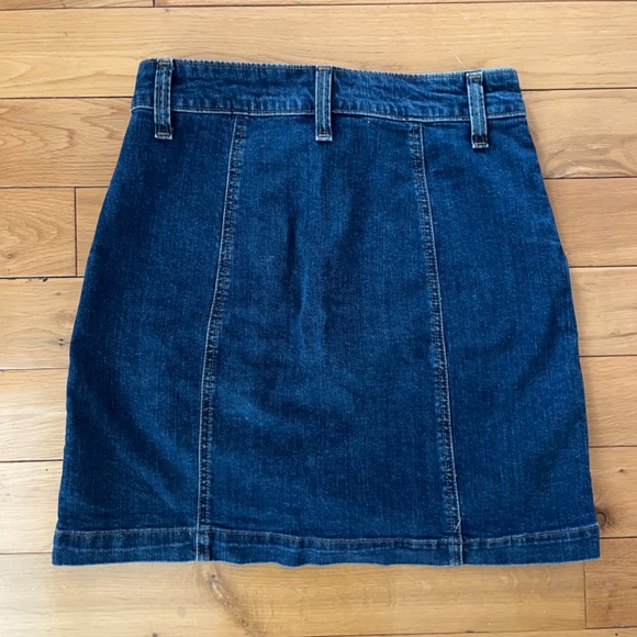 J. Crew Factory | Denim button-front mini skirt - Picture 4 of 5